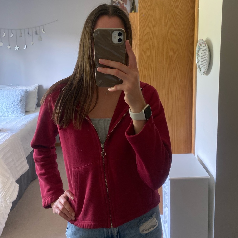 Bass Cherry Red Zip-Up Jacket